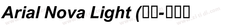 Arial Nova Light (标题字体转换